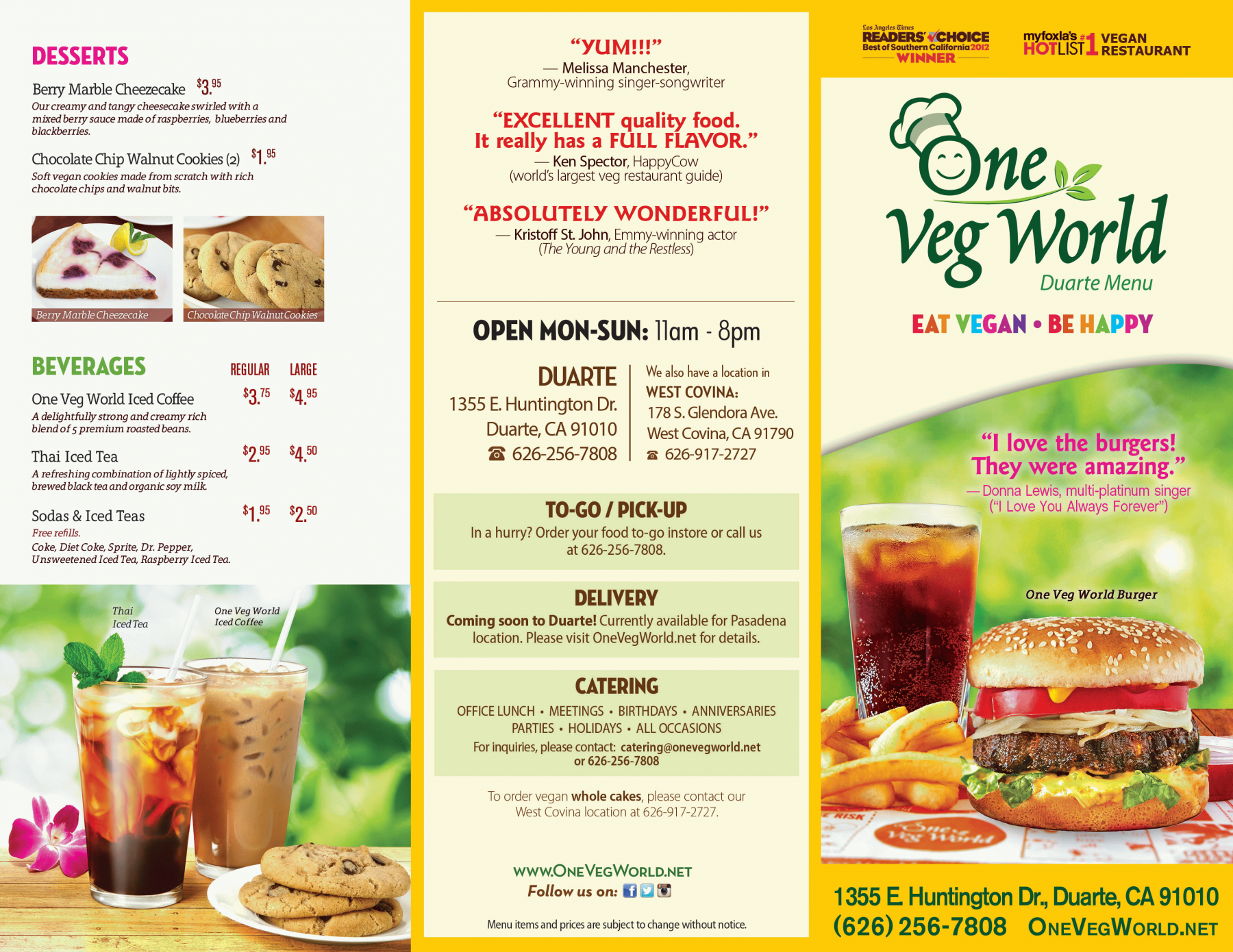Menu Selection › One Veg World ‹ Be Vegan, Make Peace!